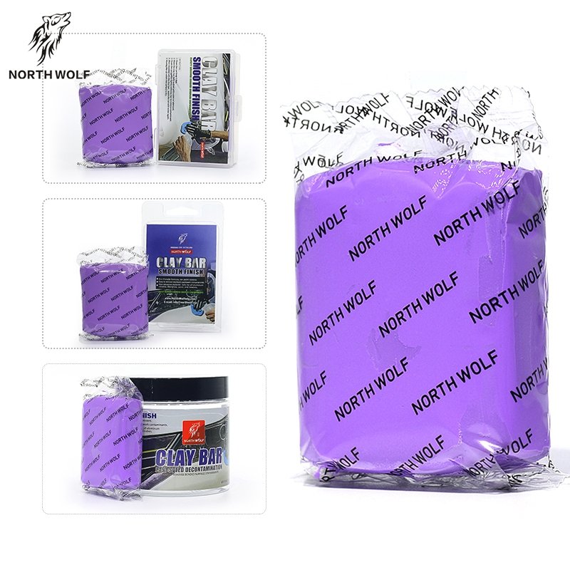 Chinese supplier 200g car cleaner clay bar purple customized with packaging clay bar kit