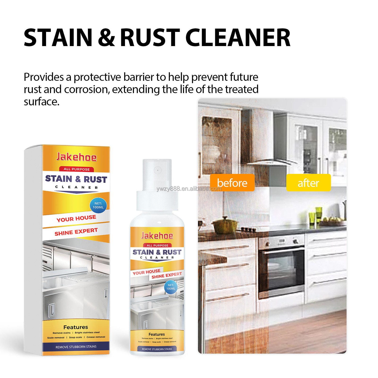 All-purpose cleaner kitchen utensils cookware Kitchen Stove Range Hood machine clean oil stains black dirt clean