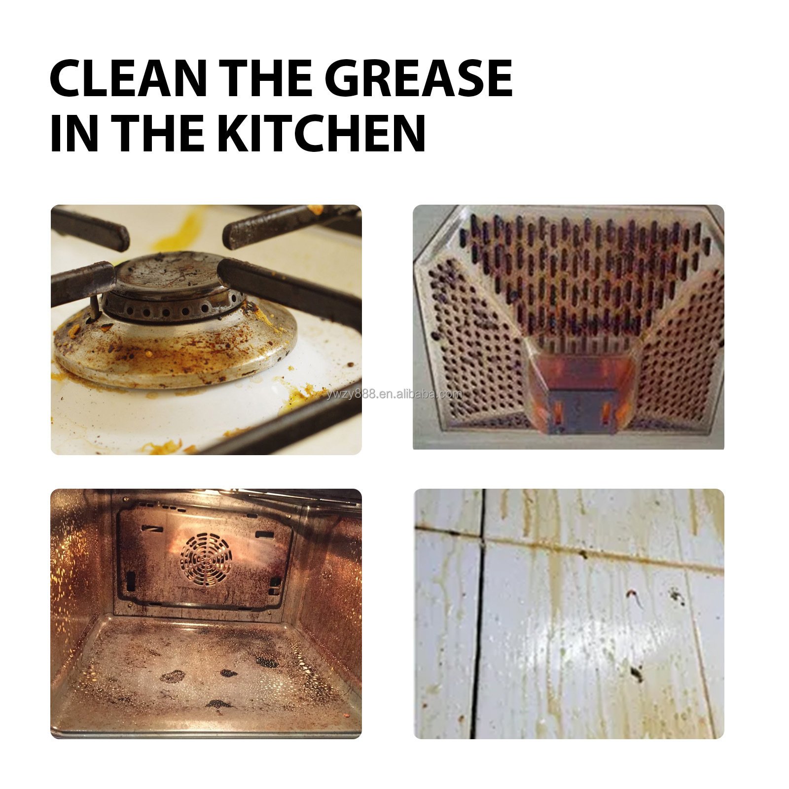 All-purpose cleaner kitchen utensils cookware Kitchen Stove Range Hood machine clean oil stains black dirt clean