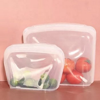 3000ML Eco-friendly Extra Thick Silicone Food Storage Bags standing series Gallon bag Large Capacity Airtight Milk Fresh Keeper