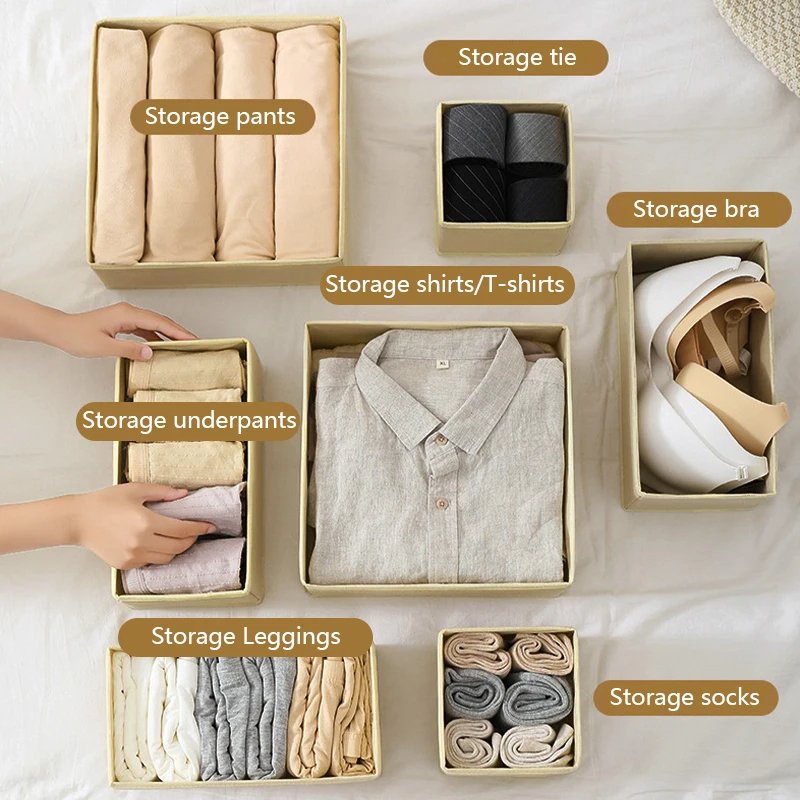 T-shirt Clothes Storage Box Underwear Bra Socks Cabinet Drawer Organizer Pants Storage Basket Wardrobe Clothing Finishing Box