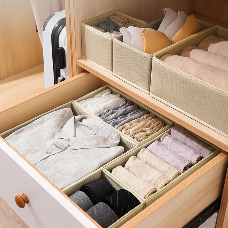 T-shirt Clothes Storage Box Underwear Bra Socks Cabinet Drawer Organizer Pants Storage Basket Wardrobe Clothing Finishing Box