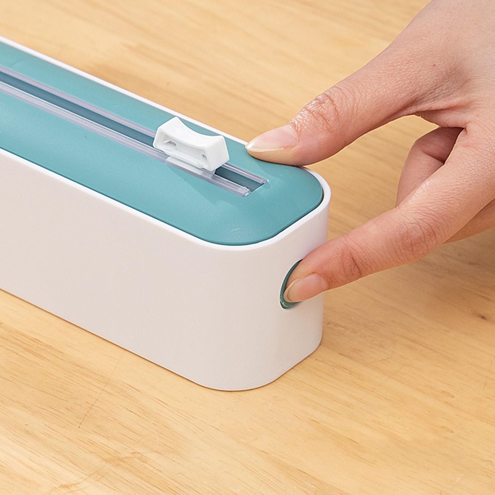 Modern Design Kitchen Accessories 2 In 1 Food Film Dispenser Wrap Dispenser With Cutter Storage Box