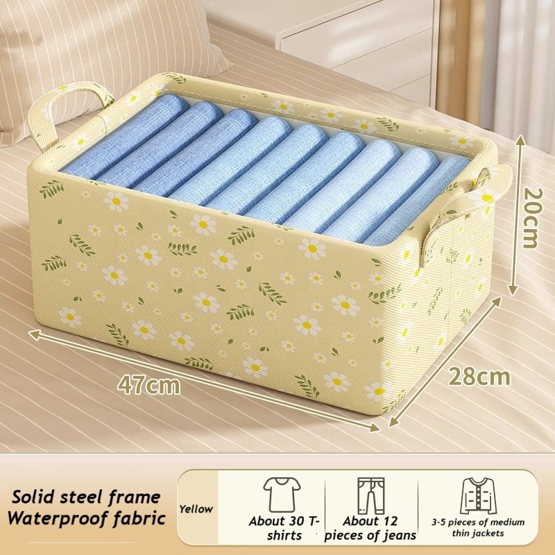 Household wardrobe clothes organizer foldable non-woven fabric clothes organizer closet storage box for clothes