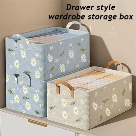 Household wardrobe clothes organizer foldable non-woven fabric clothes organizer closet storage box for clothes