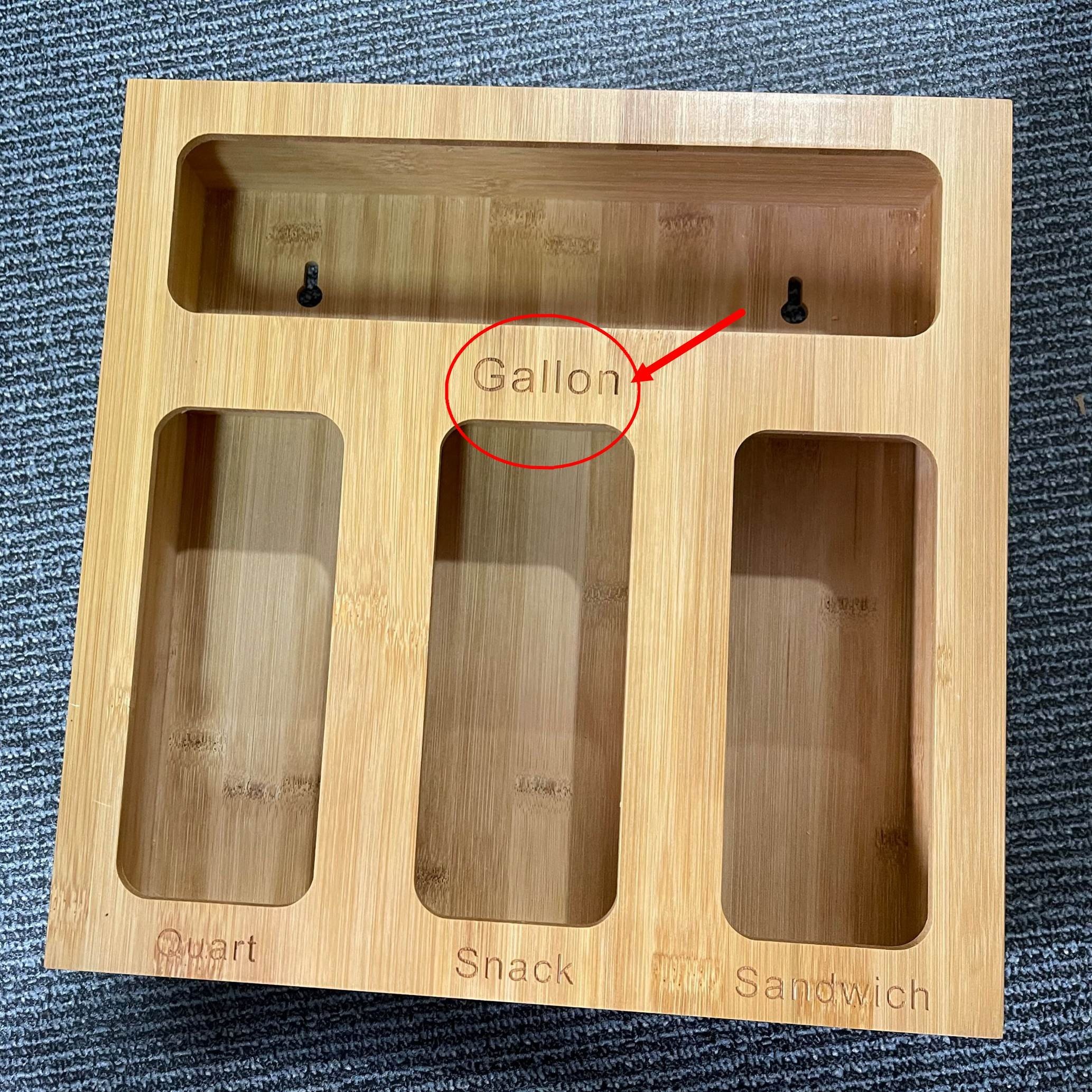DS999 Bamboo Kitchen Drawer Dispenser Wooden Baggie Food Storage Bag Holders Organizer Bamboo Ziplock Bag Storage Organizer