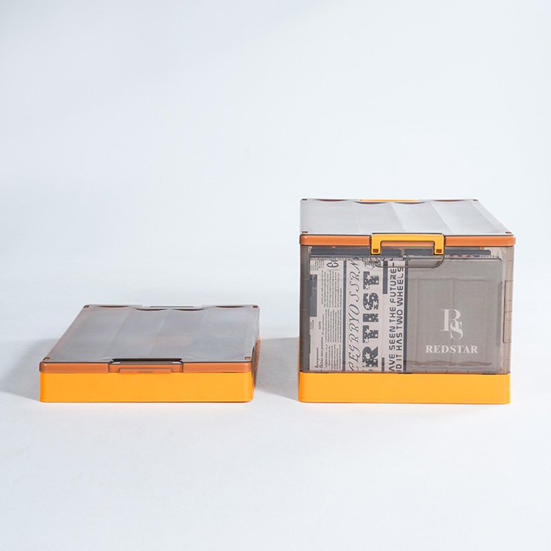 Large Capacity foldable plastic storage box with wheels