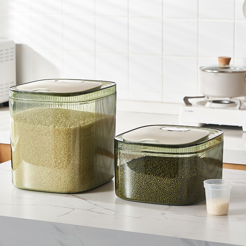 New Household Rice Bucket Rice Storage Box Sealed Durable Storage Box 5L 10L Plastic Storage Box Food Container Injection Modern