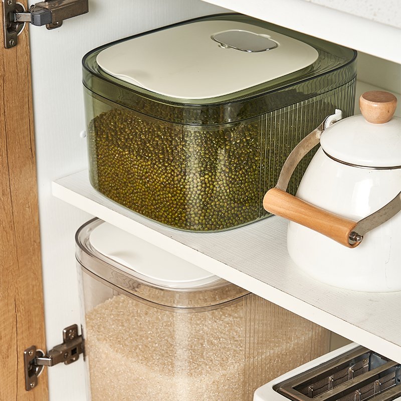 New Household Rice Bucket Rice Storage Box Sealed Durable Storage Box 5L 10L Plastic Storage Box Food Container Injection Modern