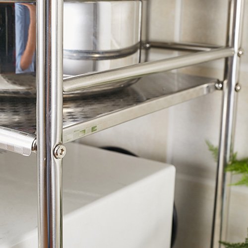 Stainless Small Outdoor Mobile Microwave Vegetable Utility Furniture Storage Trolley Kitchen Cart