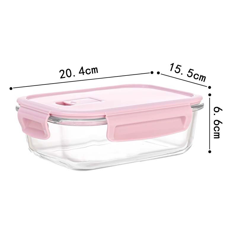 Fresh-keeping box Kitchen sealed lunch box microwave heated office high borosilicate glass storage box Healthy student school