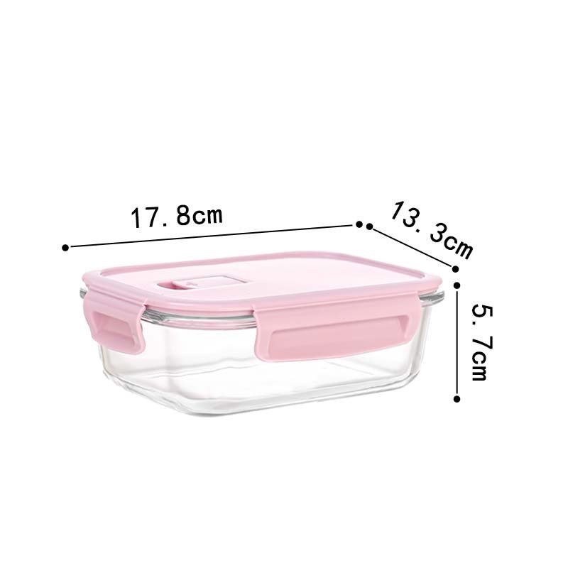 Fresh-keeping box Kitchen sealed lunch box microwave heated office high borosilicate glass storage box Healthy student school