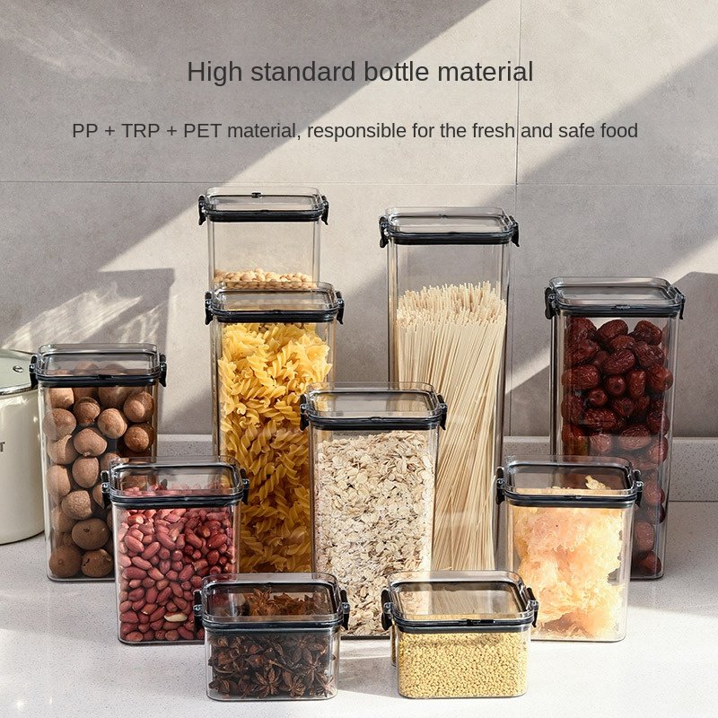 Wholesale Kitchen Transparent Clear Storage And Organization Box Food Storage Jar