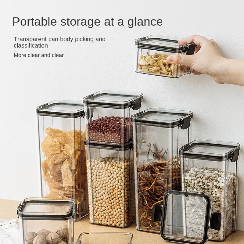 Wholesale Kitchen Transparent Clear Storage And Organization Box Food Storage Jar