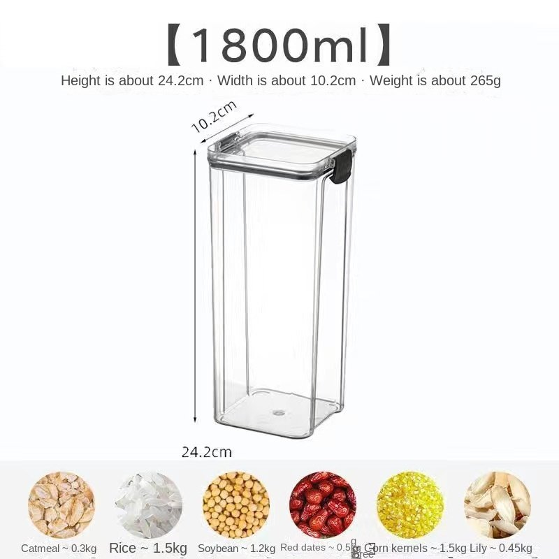 Wholesale Kitchen Transparent Clear Storage And Organization Box Food Storage Jar
