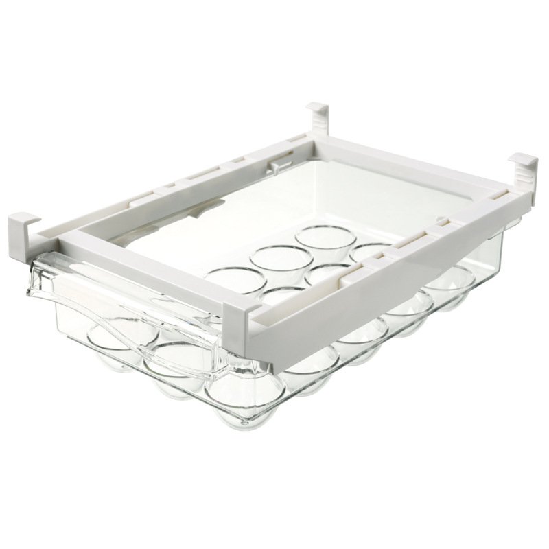 CXT295 Thicken Refrigerator Egg Storage Box Stackable Clear Egg Storage Box Double-deck PET Refrigerator Organizer