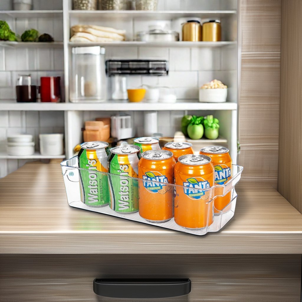 Professional Rectangle Stackable Container Glossy Clear Plastic Refrigerator Freezer Food Storage Bins for Organization