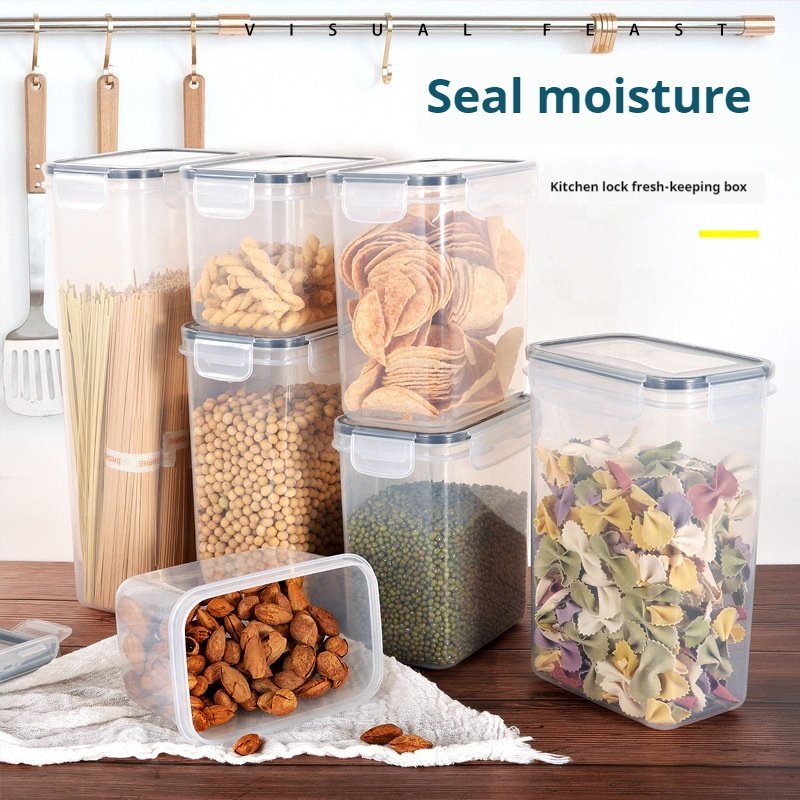 Smart Sealed Clear Rectangular Polypropylene Container Food Storage Box Storage Container with Leak Proof Snap On Lid