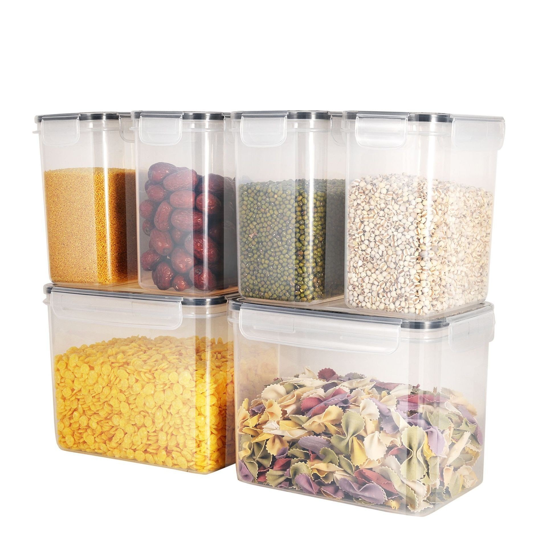 Smart Sealed Clear Rectangular Polypropylene Container Food Storage Box Storage Container with Leak Proof Snap On Lid