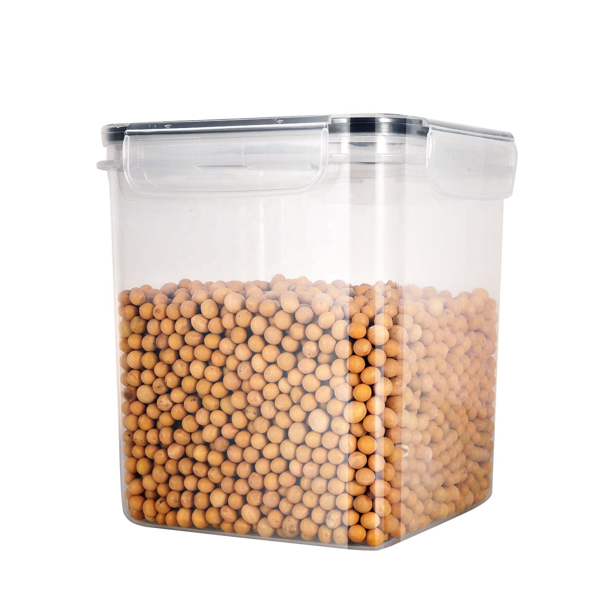 Smart Sealed Clear Rectangular Polypropylene Container Food Storage Box Storage Container with Leak Proof Snap On Lid