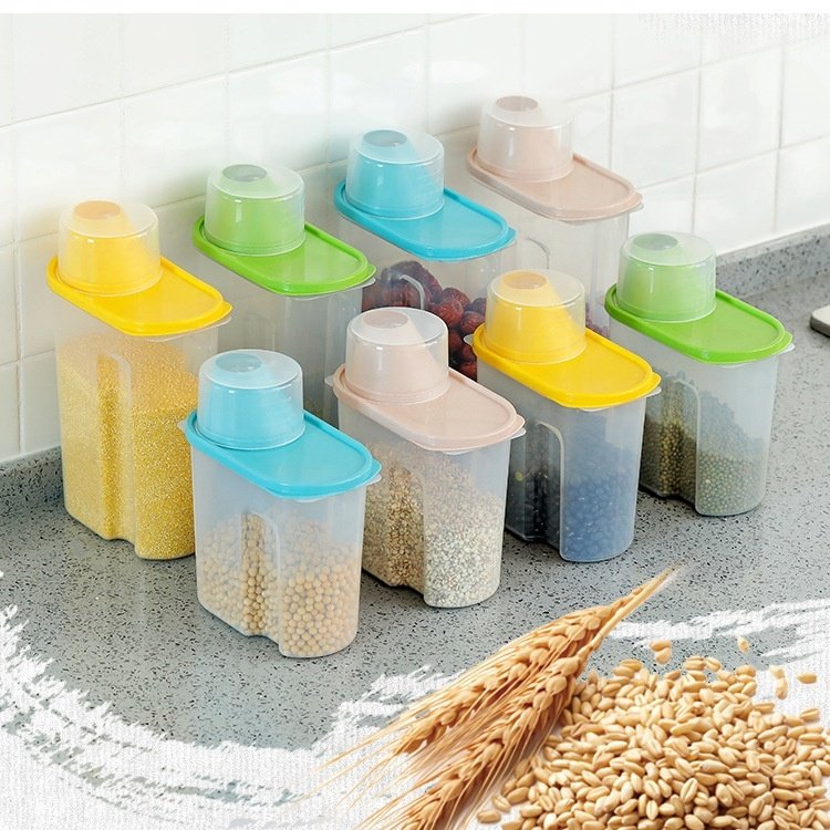 Wholesale plastic moisture-proof sealed food and grain storage box Cereal Grain Bean Rice Storage Container Box