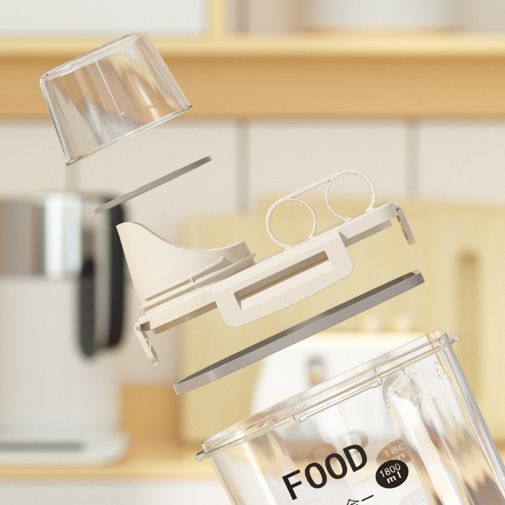 Hot Sale 3L Multifunction Kitchen Food Dispenser Plastic Sealed Grain Jar with Handle Airtight Cereal Dispenser For Rice Flour