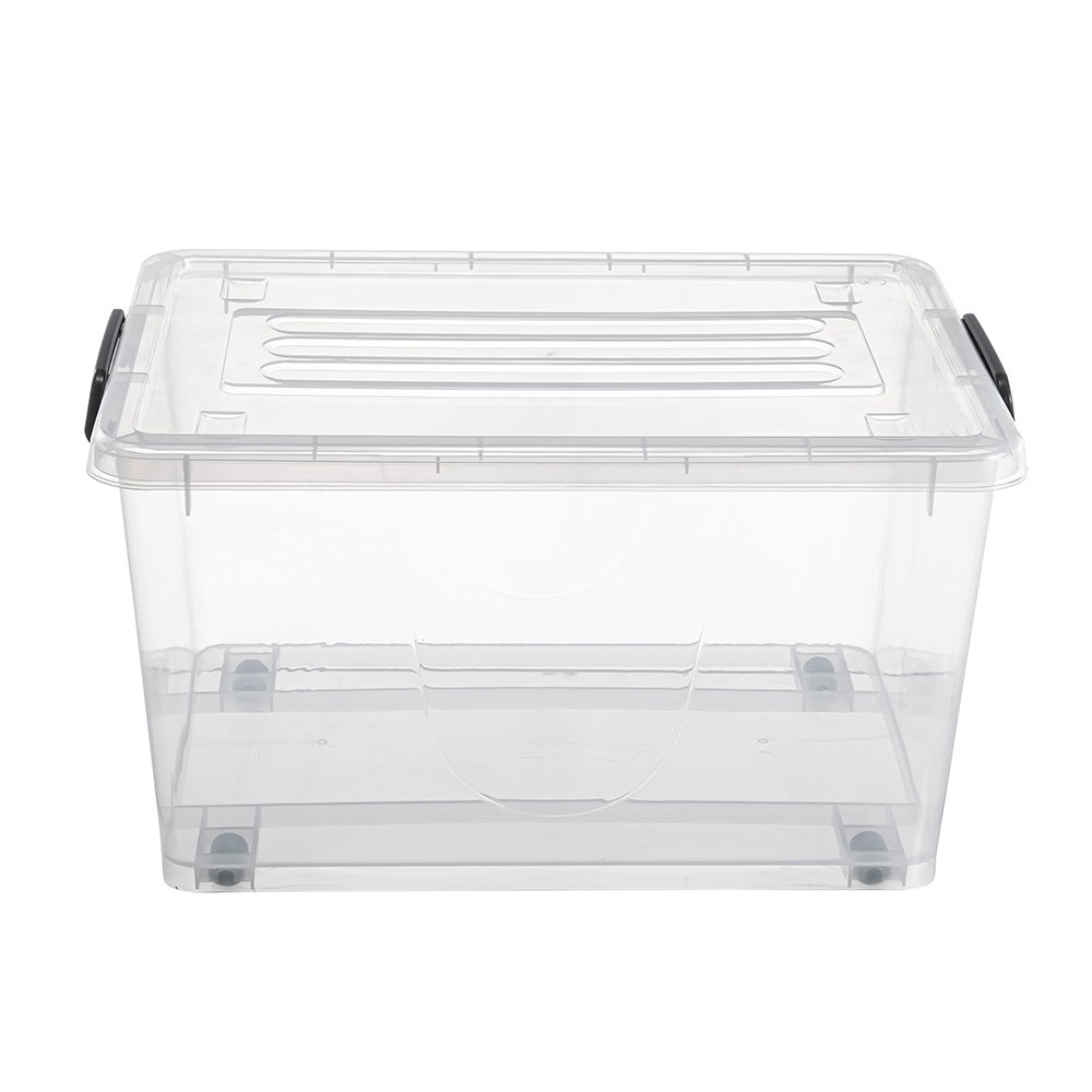 Modern 42L PP transparent clear storage boxes