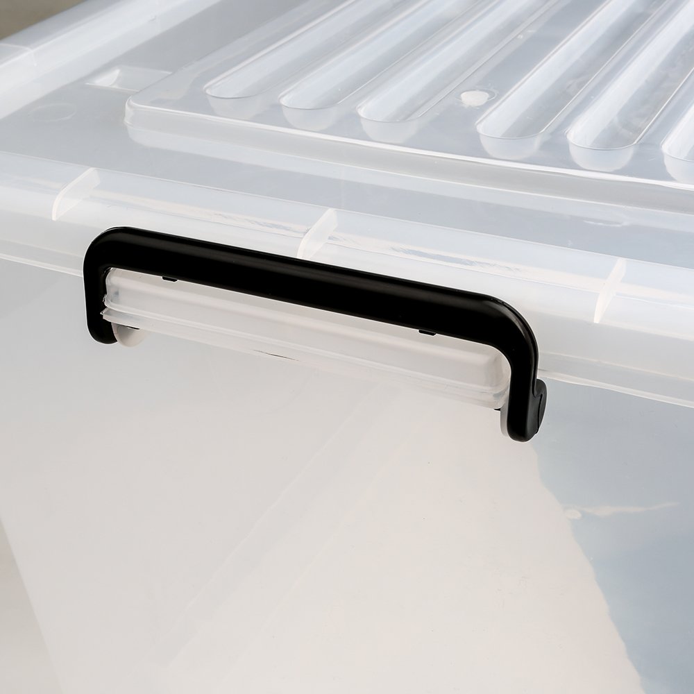 Modern 42L PP transparent clear storage boxes