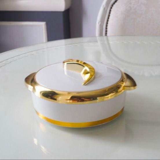 Eid al-Fitr round kitchen insulated food warmer for keep food warm 1.5L+2L+2.5L Oman Lebanon insulated hot pot casserole set