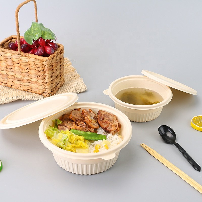 Environmental Friendly Corn Starch Food Storage Container Disposable Bowl Storage Boxes & Bins Square