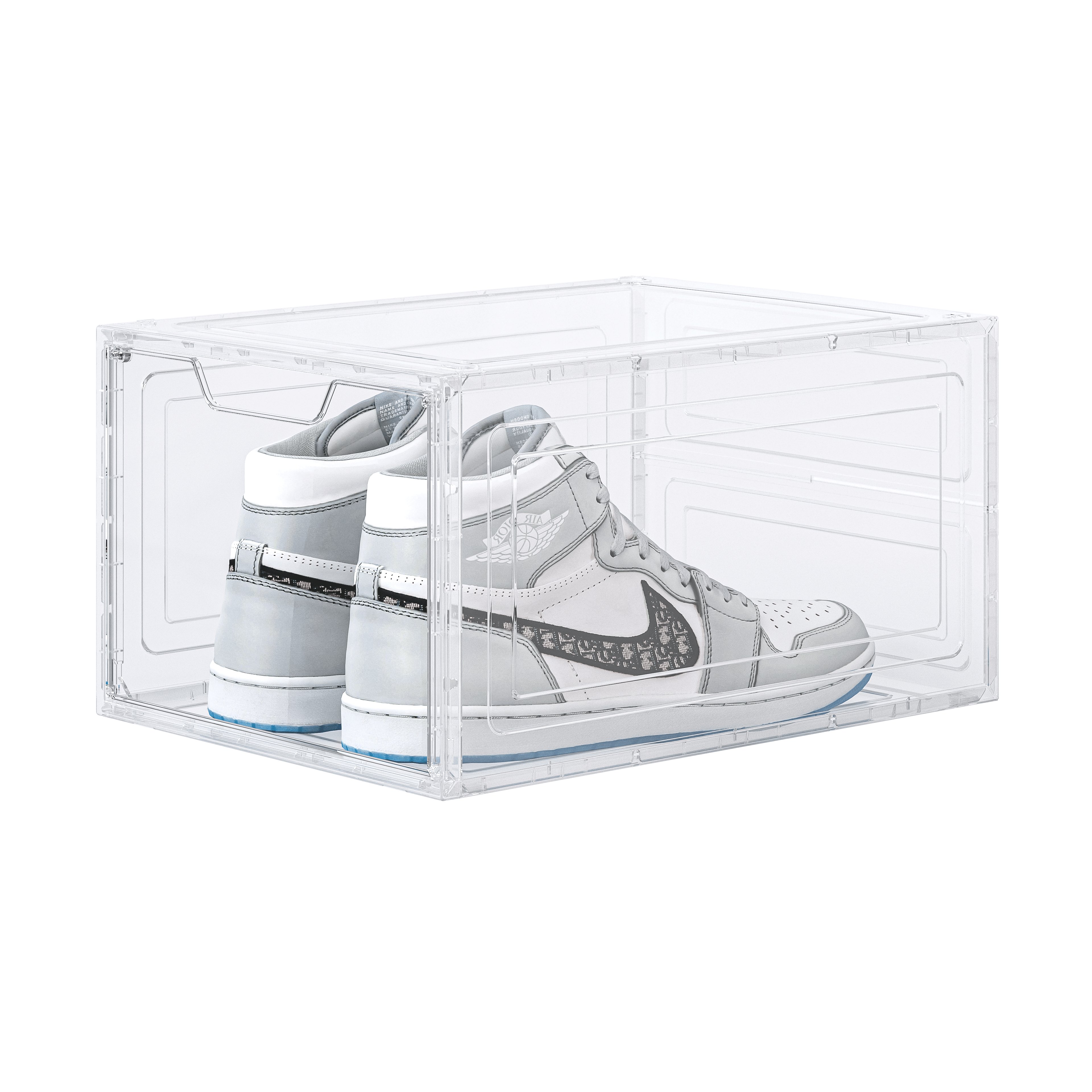 Allstar Folding Plastic Transparent Shoes Storage Box Installation-Free Multi-Layer Shoe Rack Cabinet