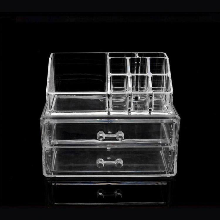 High Quality Acrylic Makeup Organizer With Handle Acrylic Makeup Storage Box Acrylic Makeup Box With Drawer