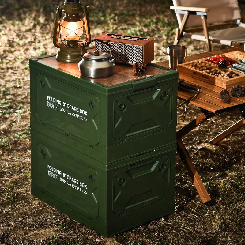 Foldable and Thickened Large Capacity Car Storage Box for Camping Outdoor Car Trunk Plastic Organizing Container
