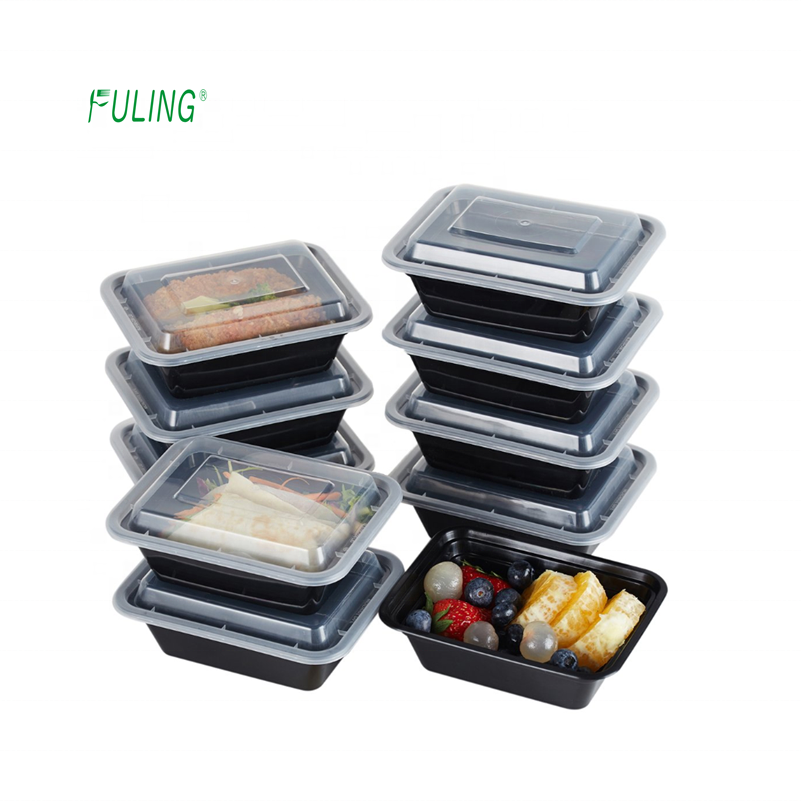 China biggest manufacturer custom rectangle takeaway food storage meal prep containers with lids