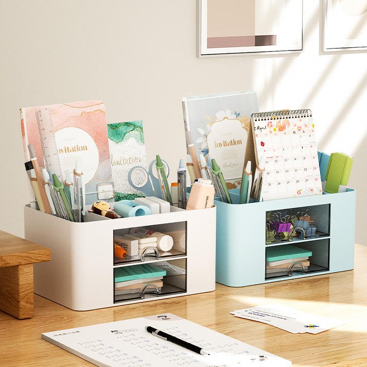 Factory Price Cosmetic Brush Pen Holder Stationery Organizer Desk Office Storage Box