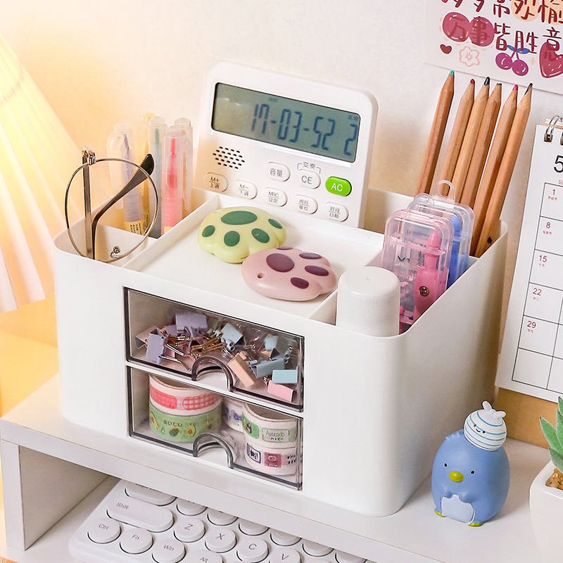 Factory Price Cosmetic Brush Pen Holder Stationery Organizer Desk Office Storage Box
