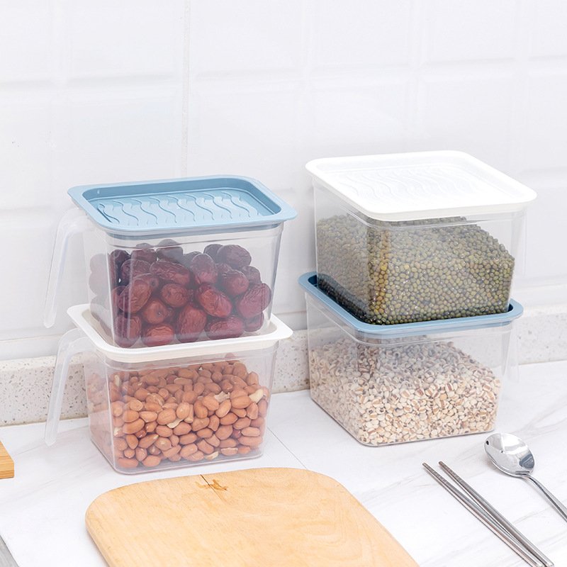 Choice Fun kitchen essentials Plastic Pet Lid Food Storage Box & Bins Fridge Refrigerator Container Organizer With Handle For K