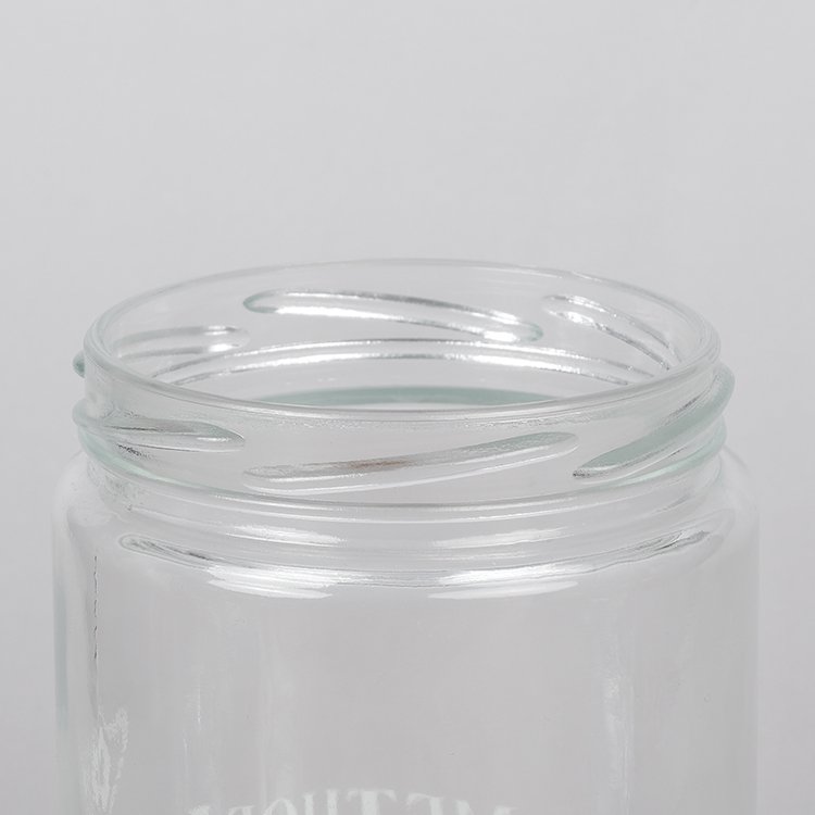 Glass Jar Honey Packing Bottle Jam Jar Candy Bottle Glass Storage Bottle with Silver Lids