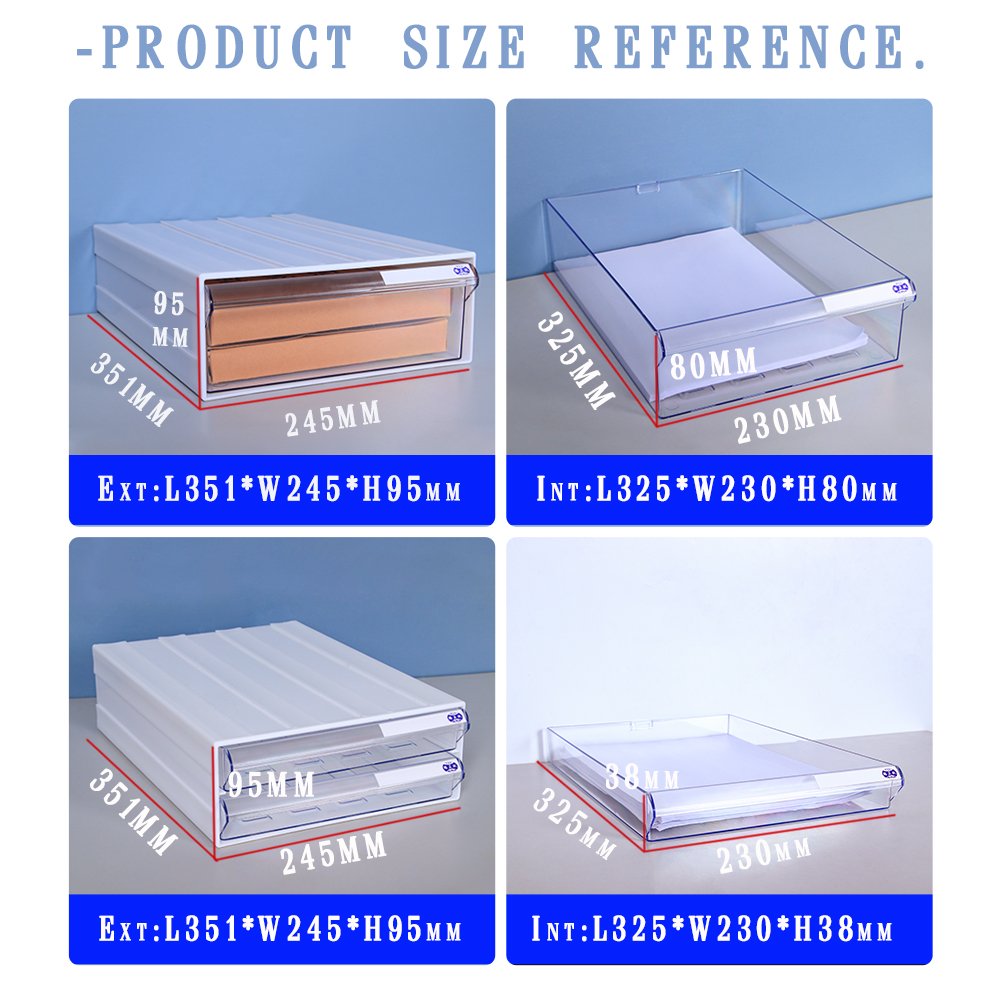 Hot-Selling Desktop Multi-Layer Waterproof Document Organizer Box Plastic Document A4 paper storage box