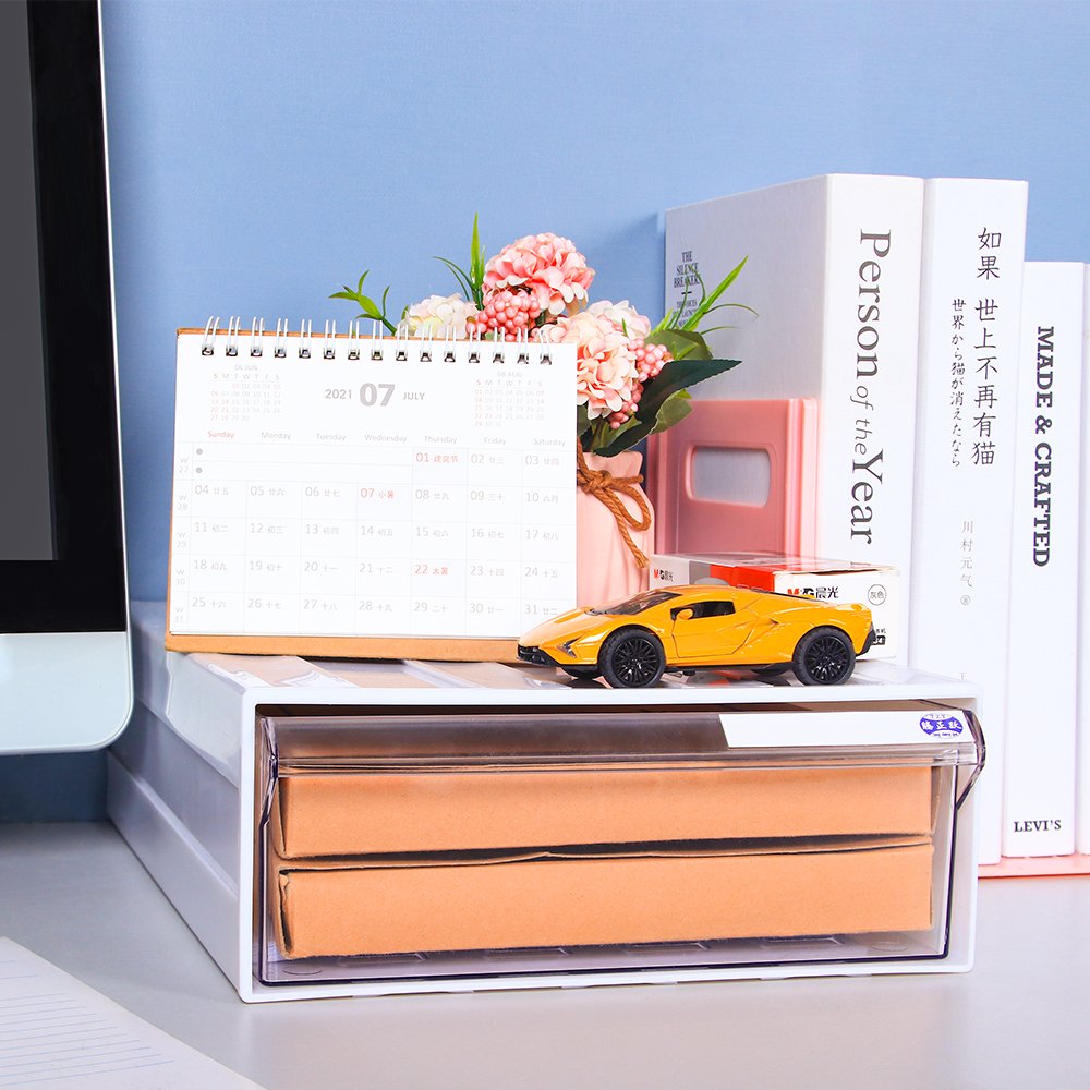 Hot-Selling Desktop Multi-Layer Waterproof Document Organizer Box Plastic Document A4 paper storage box