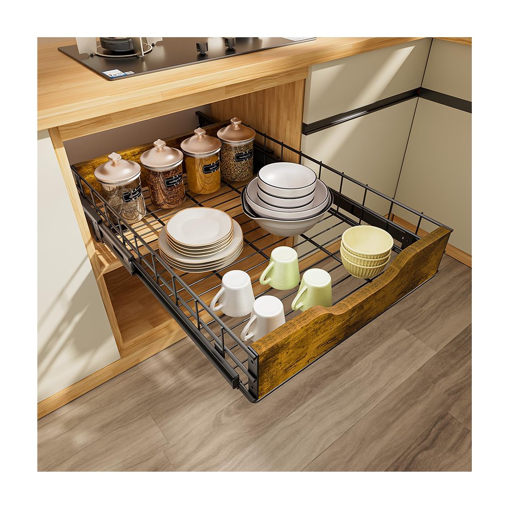 Extendable Metal Pull Slide Out Spice Rack Kitchen Drawer Organizer Pull Out Cabinet Kitchens storage rack