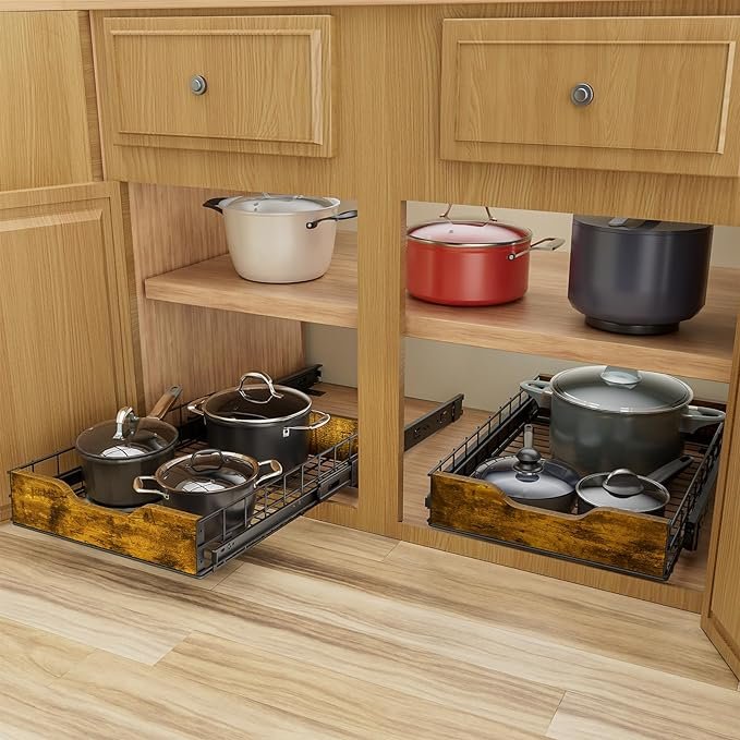 Extendable Metal Pull Slide Out Spice Rack Kitchen Drawer Organizer Pull Out Cabinet Kitchens storage rack