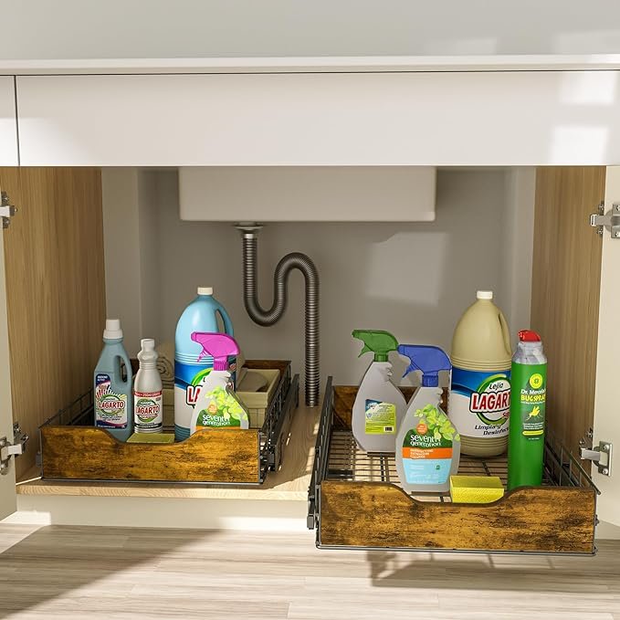 Extendable Metal Pull Slide Out Spice Rack Kitchen Drawer Organizer Pull Out Cabinet Kitchens storage rack