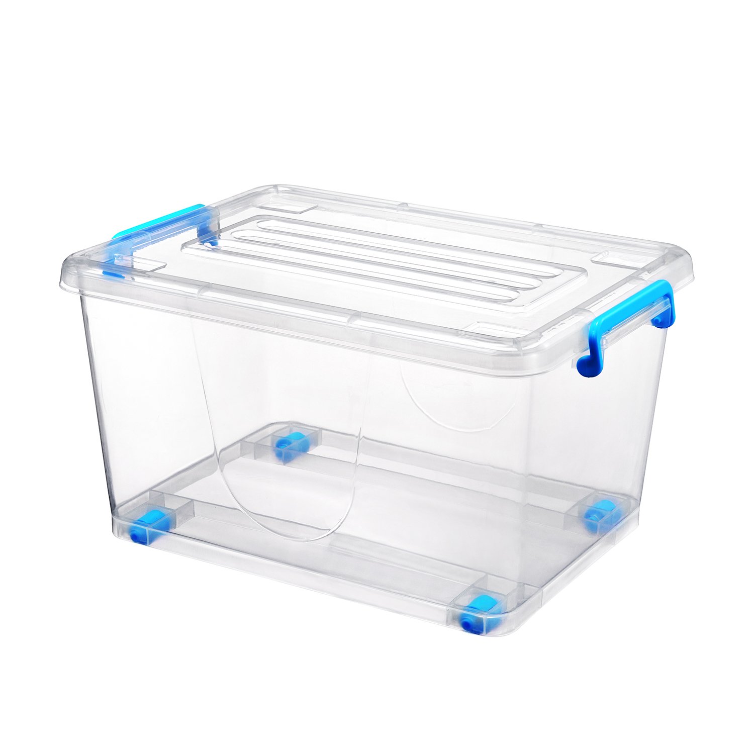 Factory Direct Sale Customized 27L Photo Stackable Plastic Storage Boxes