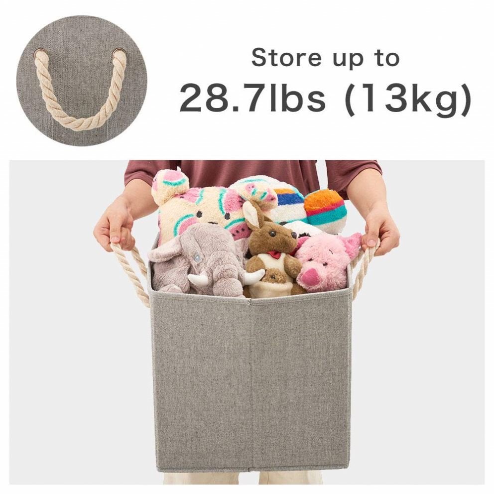 Fabric Storage Cube Bins with cotton storage box Handle collapsible canvas storage bins Organizer set of 4