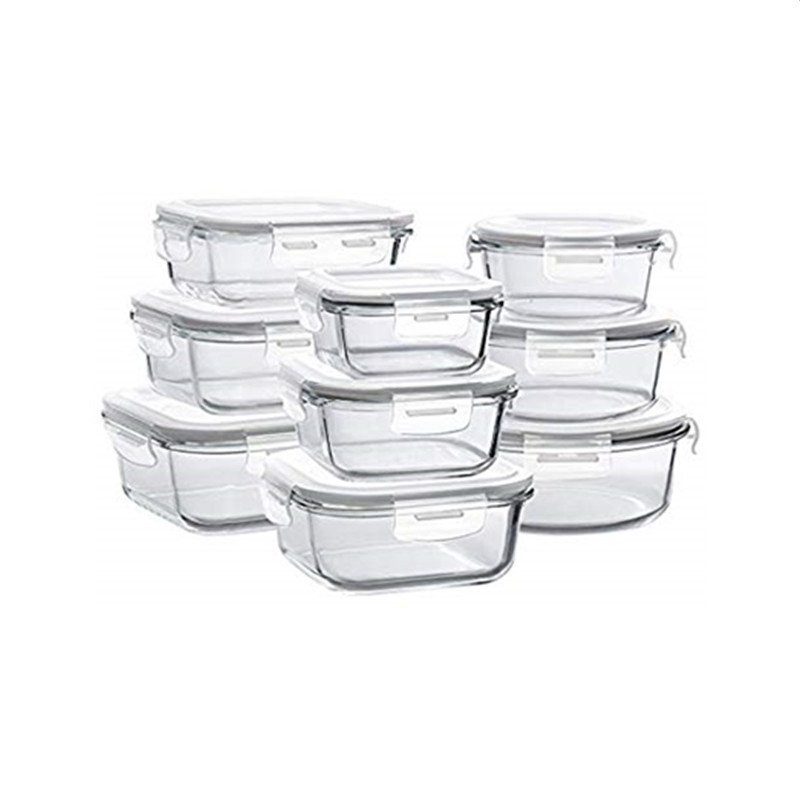 China Supplier custom OEM borosilicate glass food storage container Wholesale