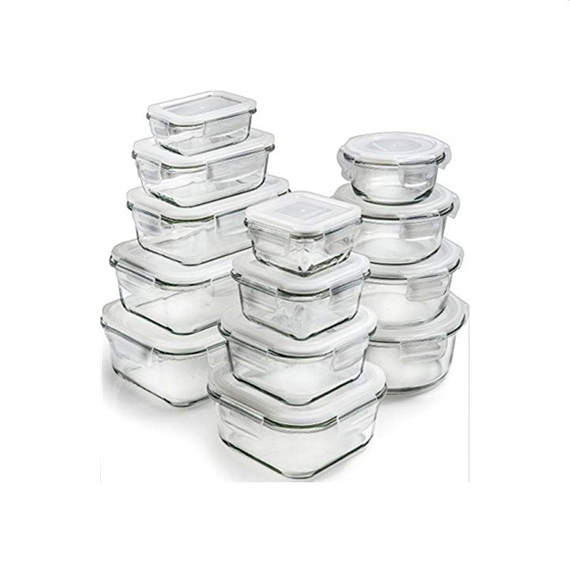 China Supplier custom OEM borosilicate glass food storage container Wholesale
