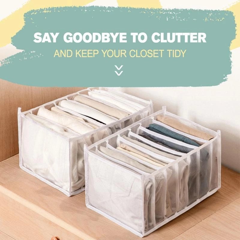 Wardrobe Clothes Organizer Jeans Storage Box Underwear Drawer Organizer Divider Box for Bras Panties Ties Socks Scarves Cloths