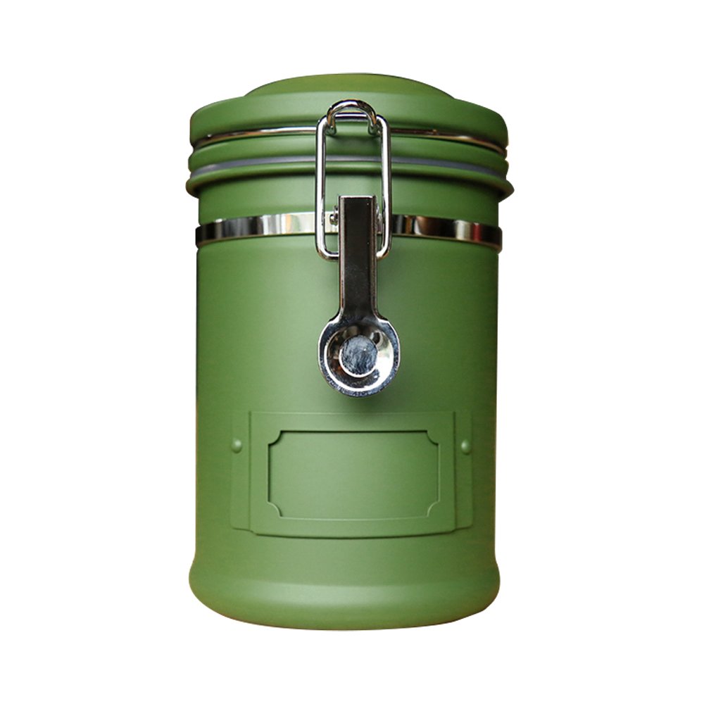 Kitchenware Stainless Steel Airtight Storage Container Safe Food Container for Coffee Beans Tea Leaves Wood Material
