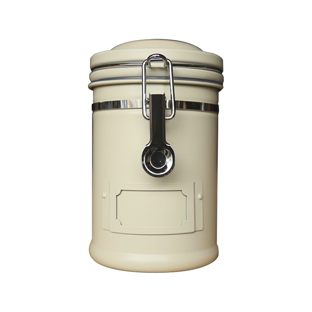 Kitchenware Stainless Steel Airtight Storage Container Safe Food Container for Coffee Beans Tea Leaves Wood Material
